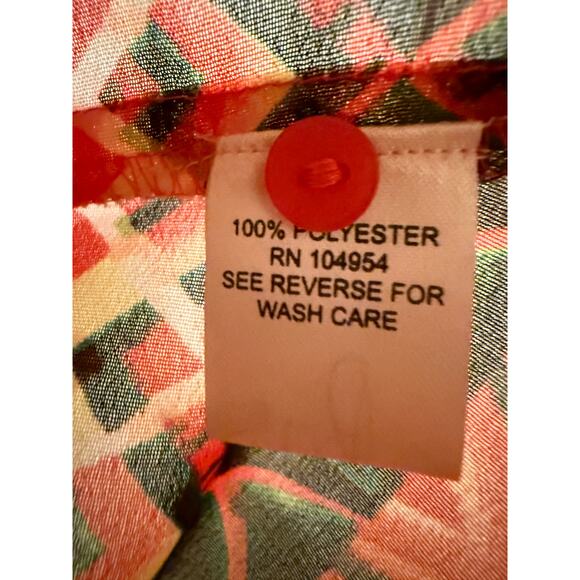 Antilia Femme 3X Boho Geometric Print Peasant Blouse Top Multicolor Flowy Tunic - Picture 5 of 8